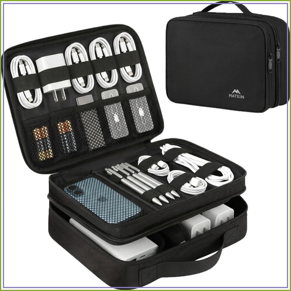 Essential Tablet Accessories - Electronics Organizer Travel Case, Water Resistant