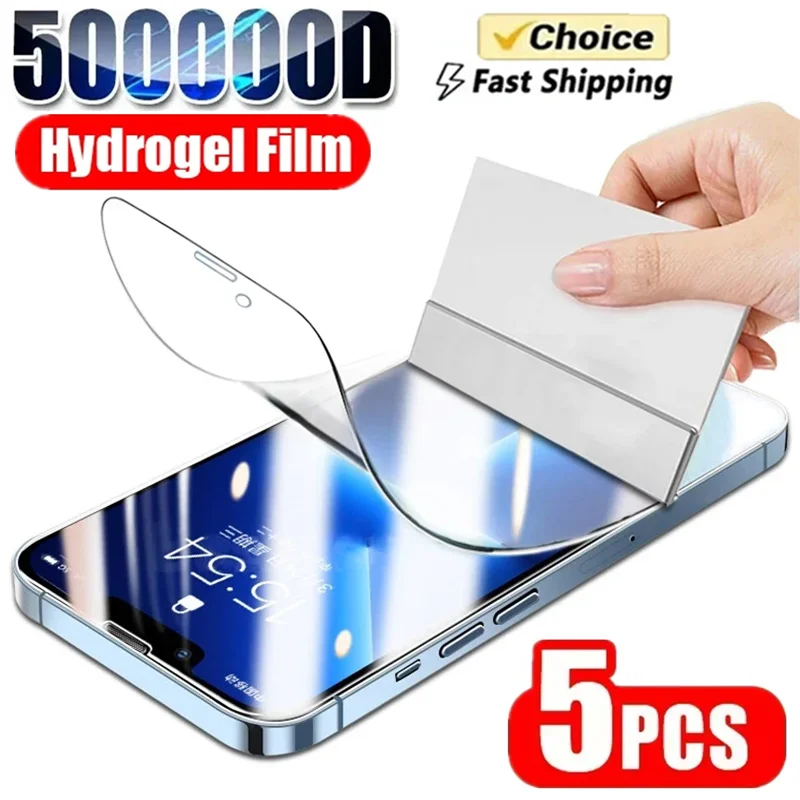Paper Feel Screen Film - 5Pcs Full Cover Hydrogel Film For