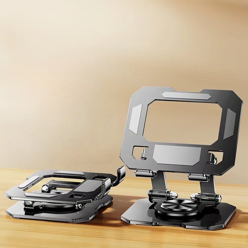 Tablet Accessories For Gaming - All-Metal Foldable 360° Rotatable Desktop Stand