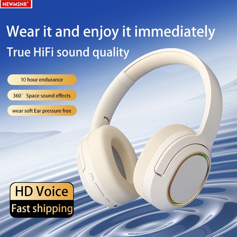 Wired Earphone Lightning - NEWMSNR Colorful Light Wireless Bluetooth Headphones