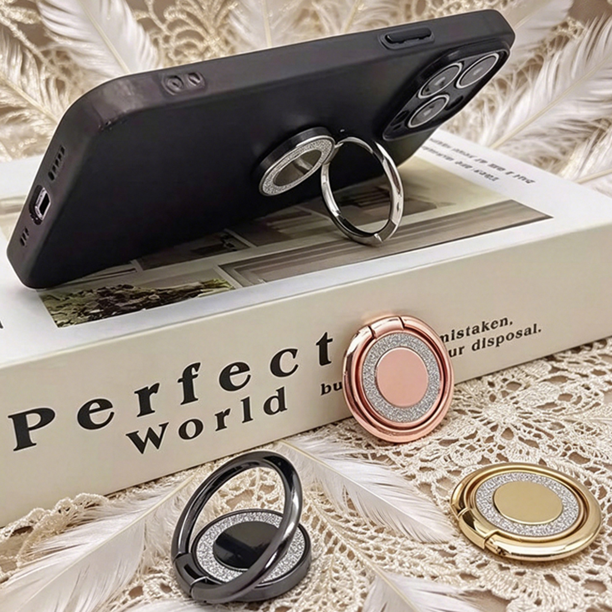 Universal Glitter Phone Ring H - Essential Tablet Accessories recension och pris