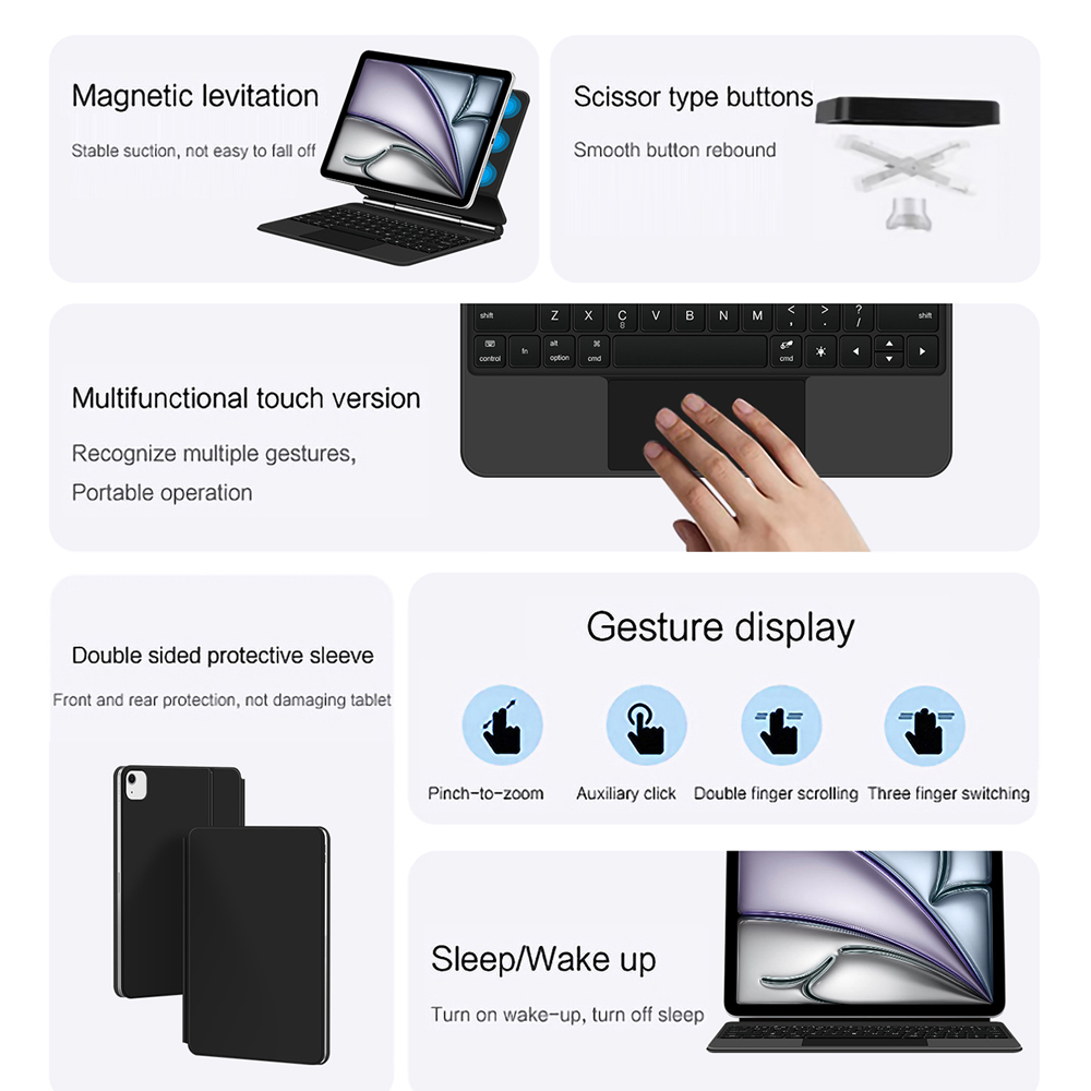Magic Keyboard Case for iPad A - Ipad Cover Folio recension och pris