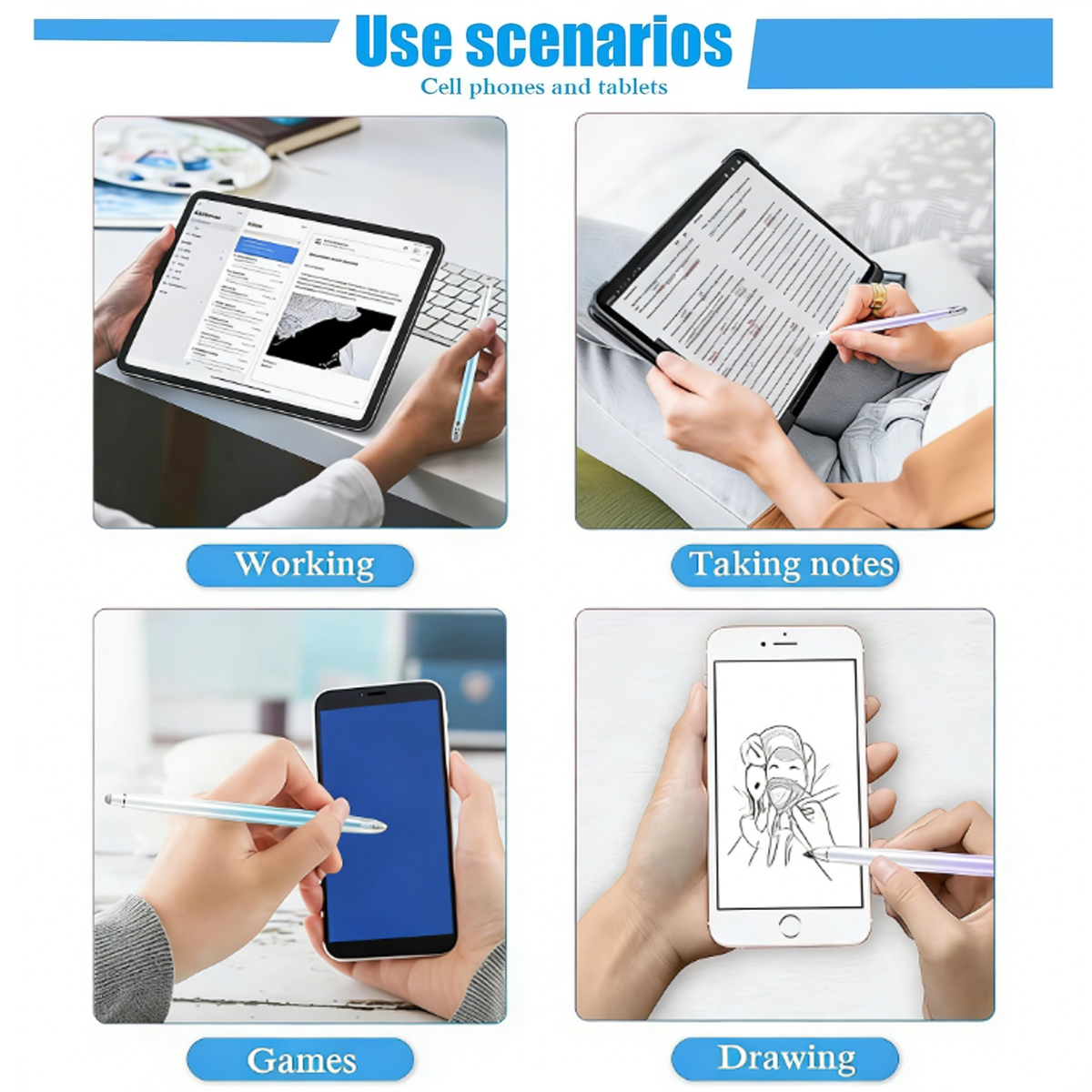 Graduated Color Silver Fiber T - Tablet Pencil Accessories recension och pris
