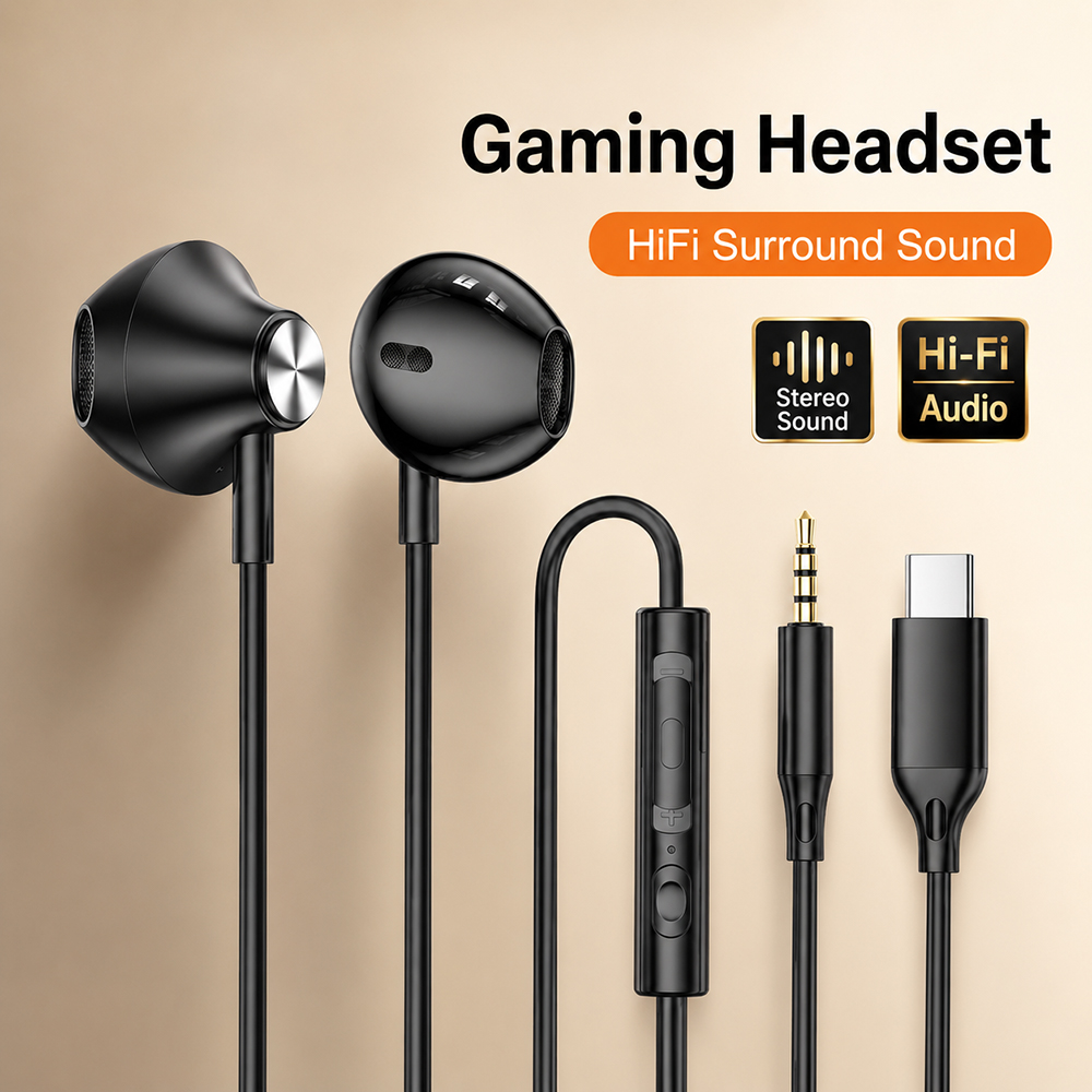 HiFi Surround Headphones Bass  - Tablet Accessories For Gaming recension och pris