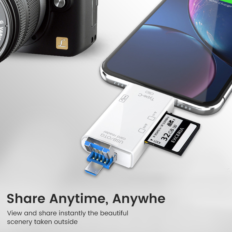 USB Type C Card Reader 6 in 1  - Tablet Accessories For Reading recension och pris