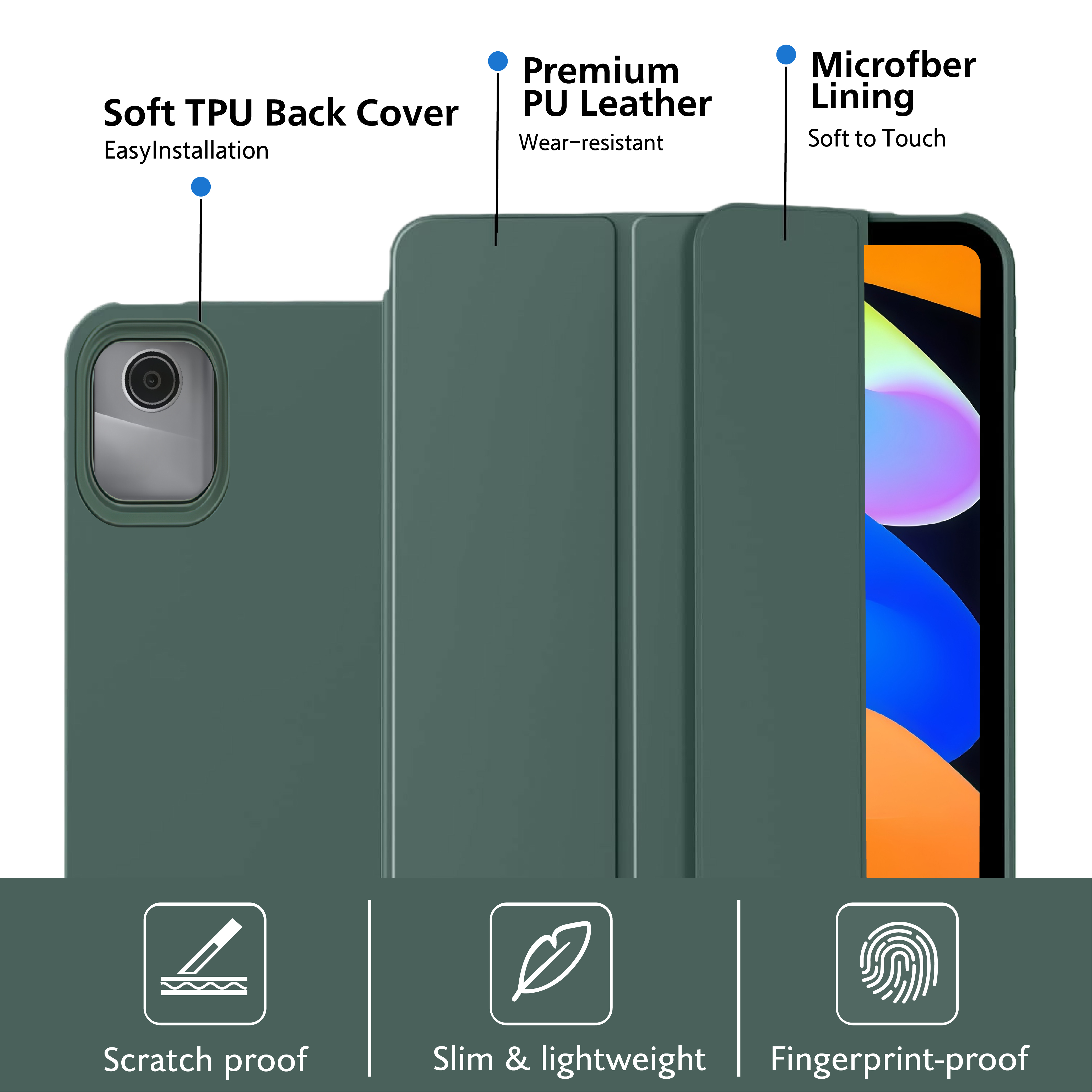 Tri-fold Flip Case For Lenovo  - Tablet Accessories Lenovo recension och pris