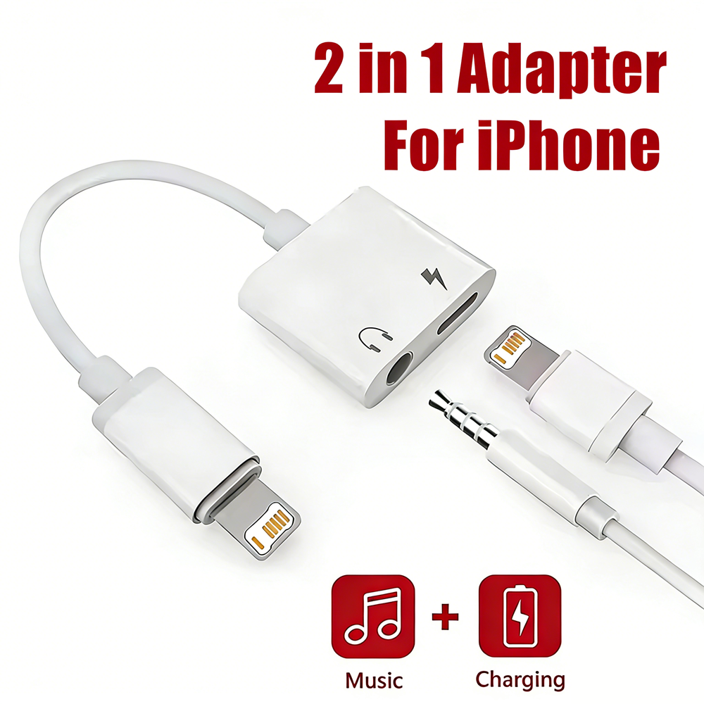 2 in 1 iOS to 3.5mm Jack Audio - Wired Earphone Lightning recension och pris