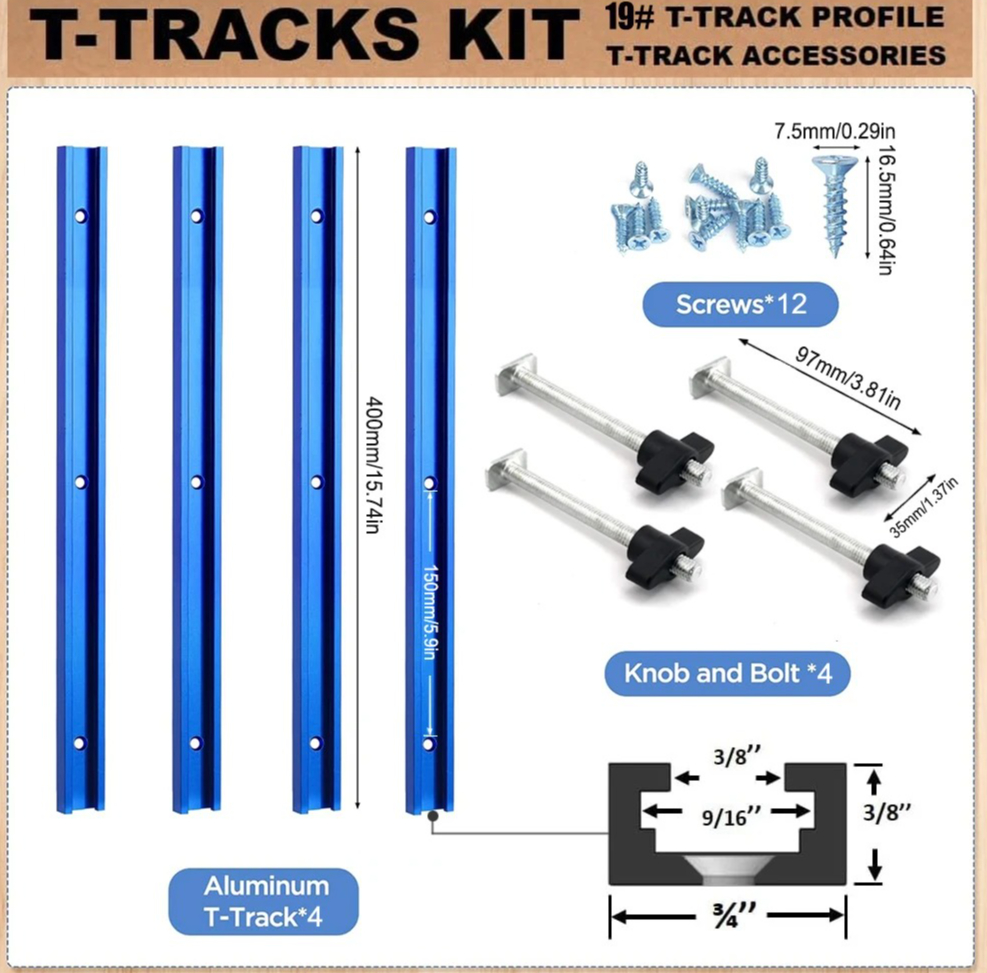 19# T-Track Kit for Router Tab - Tablet Accessories Set recension och pris