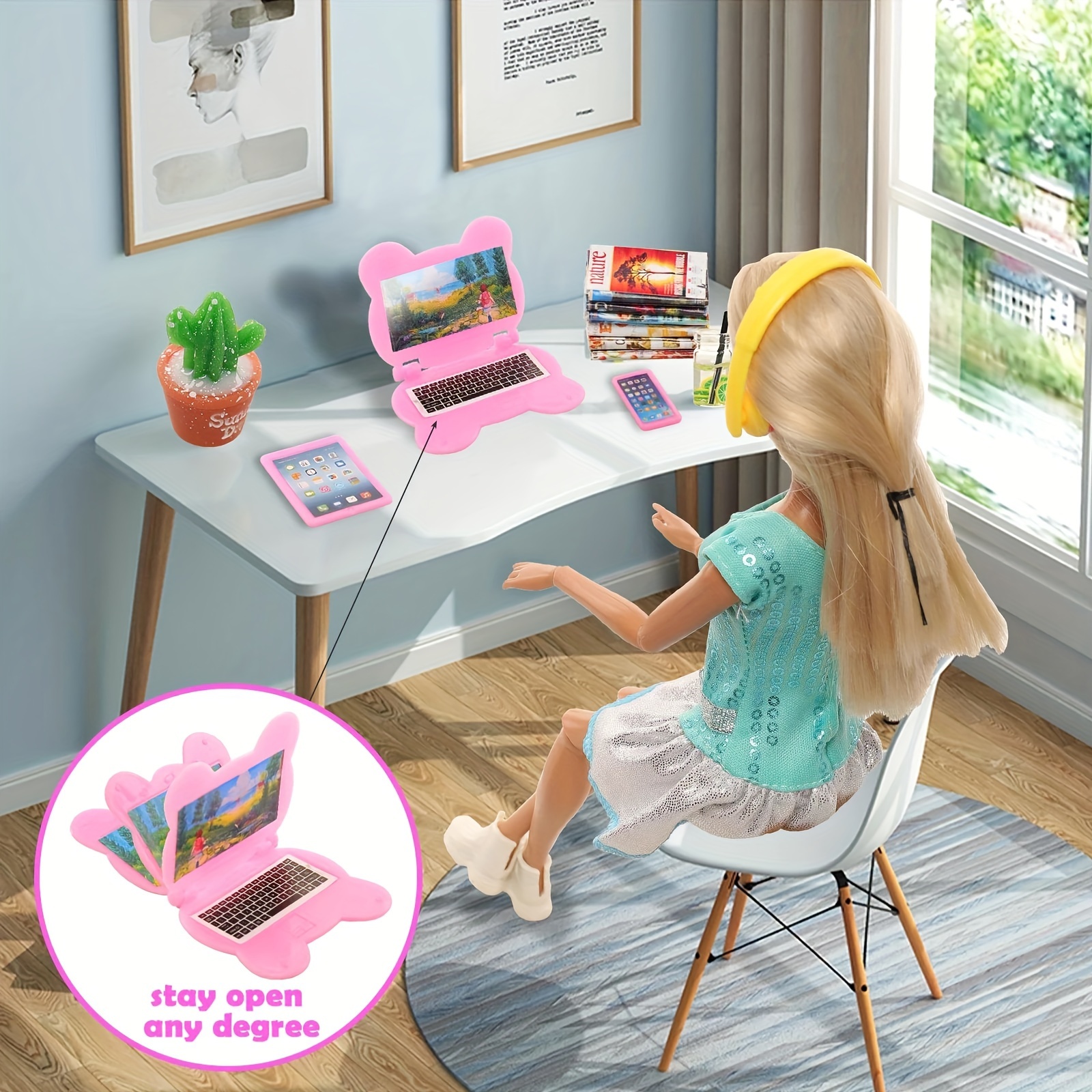 3pcs Dollhouse Mini Item Doll  - Tablet Accessories Set recension och pris