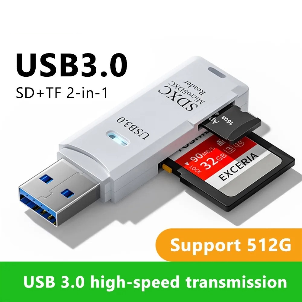 2 in 1 USB 3.0 Card Reader Hig - Tablet Accessories For Reading recension och pris