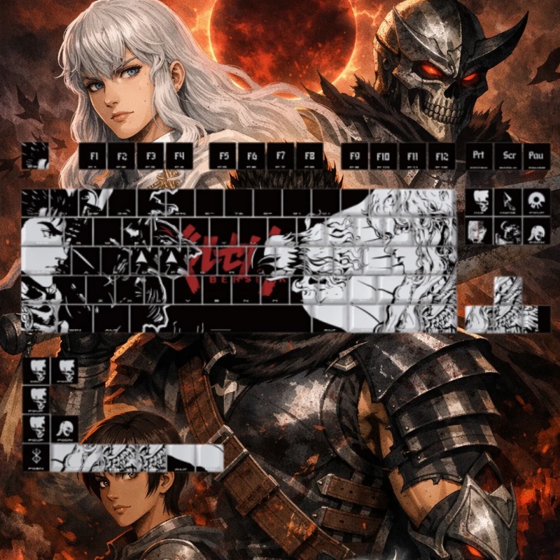 BERSERK Theme Anime Keycap 98  - Tablet Accessories For Gaming recension och pris