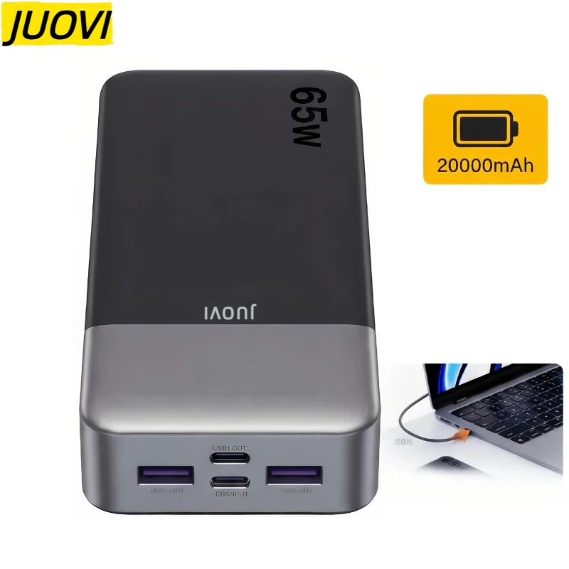 JUOVI 20000mAh Power Bank 65W  - Samsung Tablet With Accessories recension och pris