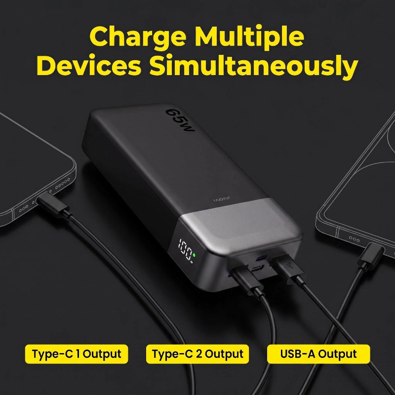 JUOVI 20000mAh Power Bank 65W  - Samsung Tablet With Accessories recension och pris