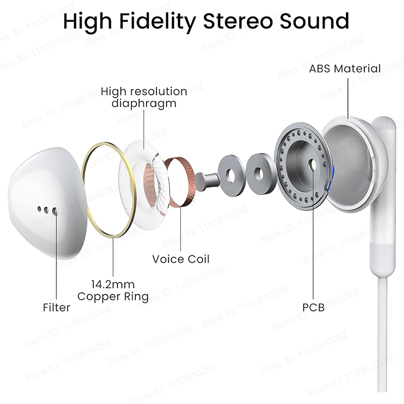 Wired Headphones For iPhone 16 - Wired Earphone Lightning recension och pris