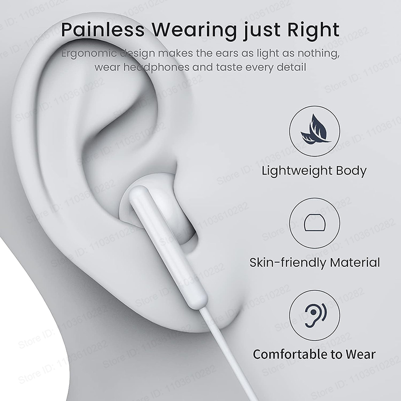 Wired Headphones For iPhone 16 - Wired Earphone Lightning recension och pris