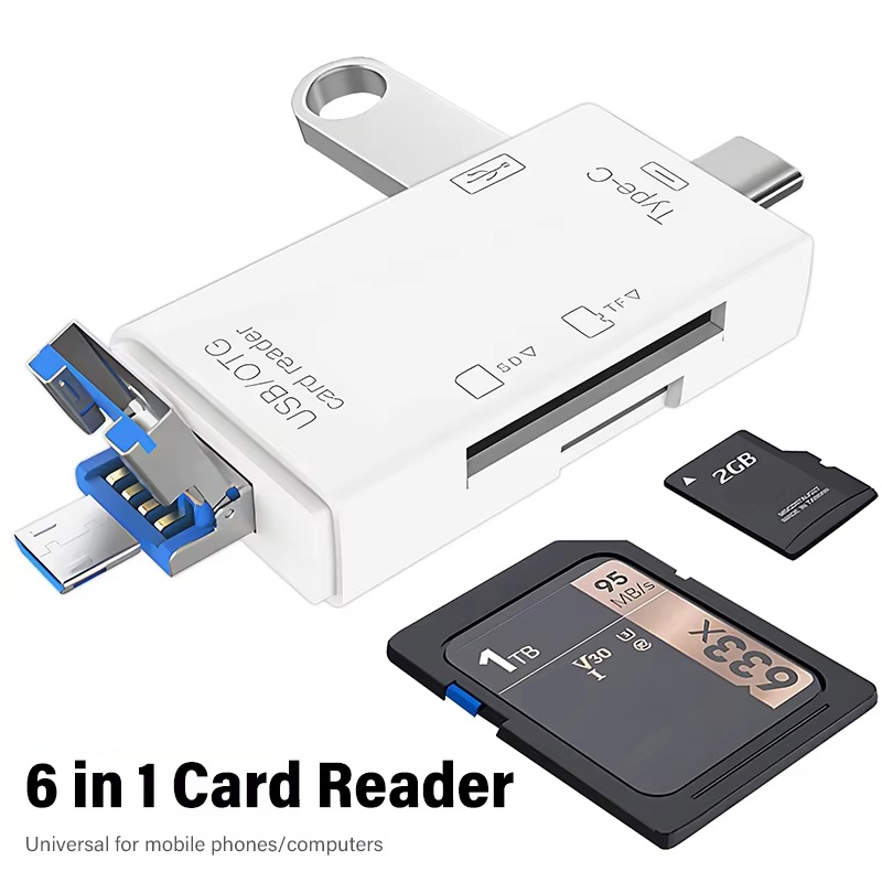 USB 3.0 Card Reader 6 in 1 OTG - Tablet Accessories For Reading recension och pris