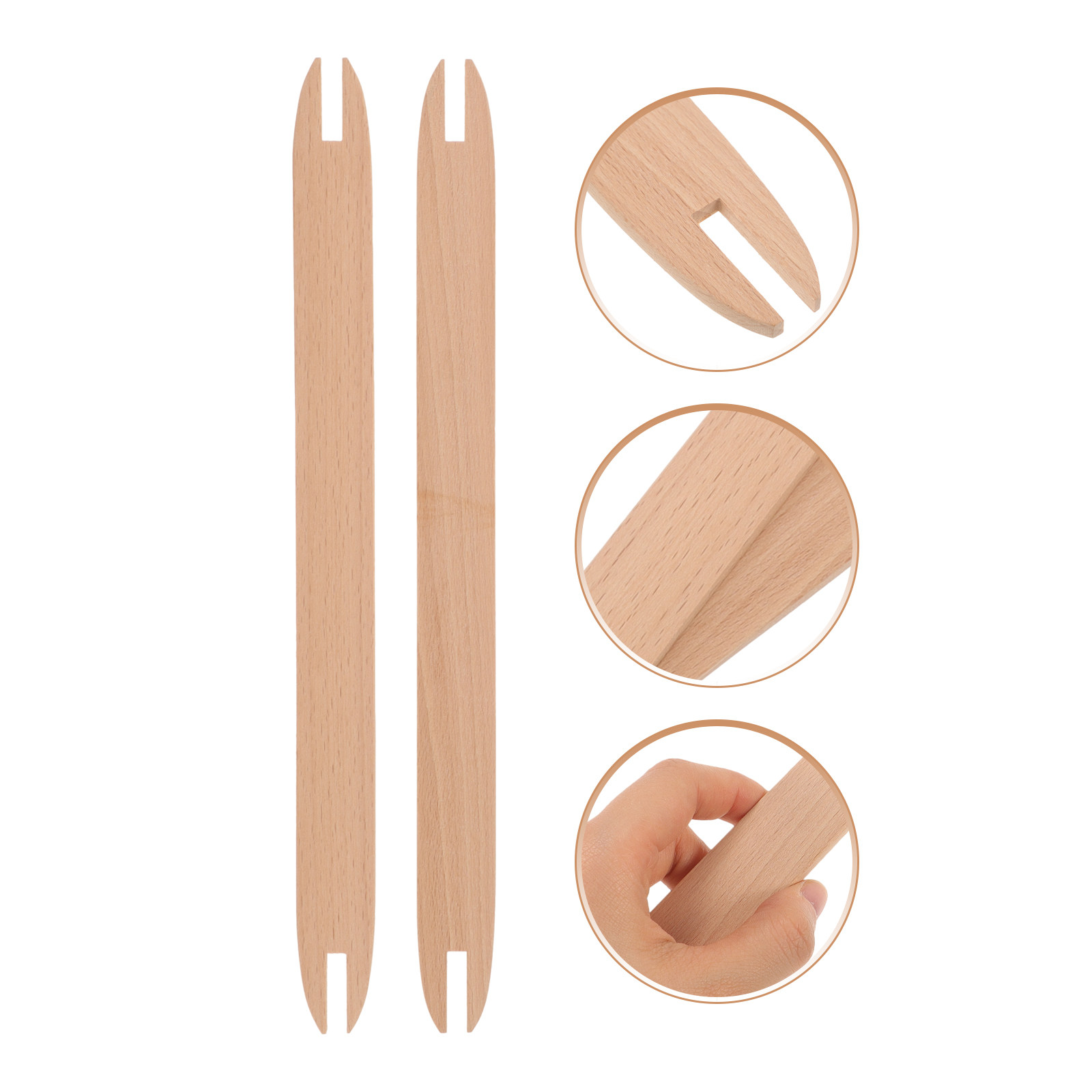 2Pcs Wooden Knitting Shuttles  - Tablet Weaving Accessories recension och pris