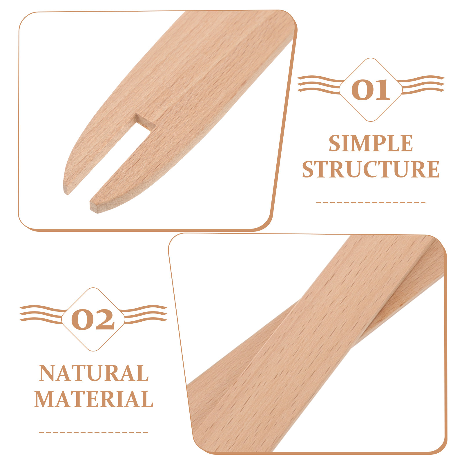 2Pcs Wooden Knitting Shuttles  - Tablet Weaving Accessories recension och pris