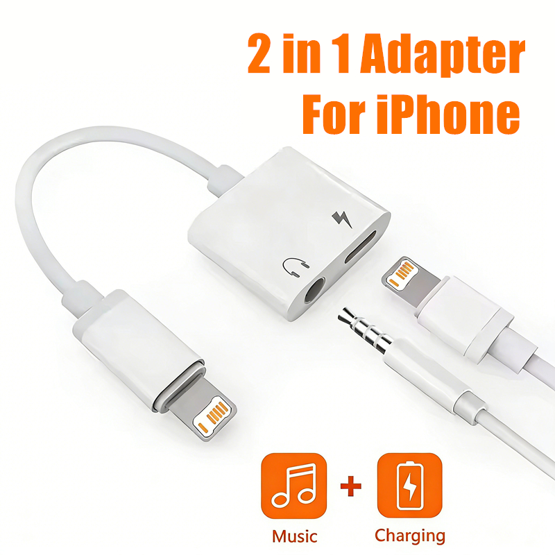 2 in 1 iOS to 3.5mm Jack Audio - Wired Earphone Lightning recension och pris